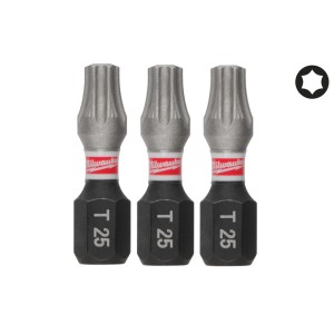 Біта SHOCKWAVE MILWAUKEE, TX25, 25мм, (3шт)