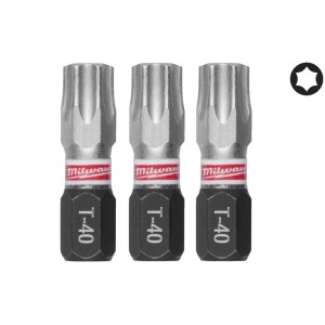 Біта SHOCKWAVE MILWAUKEE, TX40, 25мм, (3шт)