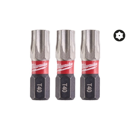 Біта SHOCKWAVE MILWAUKEE, TX BO40, 25мм, (3шт)