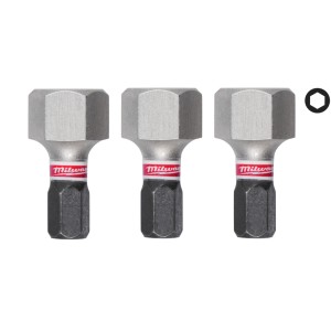 Біта SHOCKWAVE MILWAUKEE, Hex12, 25мм, (3шт)