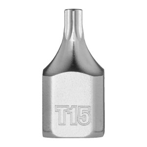 Головка торцева хромована 1/4'' MILWAUKEE укорочена з бітою Torx, T15