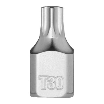 Головка торцева хромована 1/4'' MILWAUKEE укорочена з бітою Torx, T30