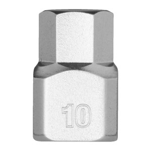 Головка торцева хромована 1/4'' MILWAUKEE укорочена з бітою Hex, 9мм