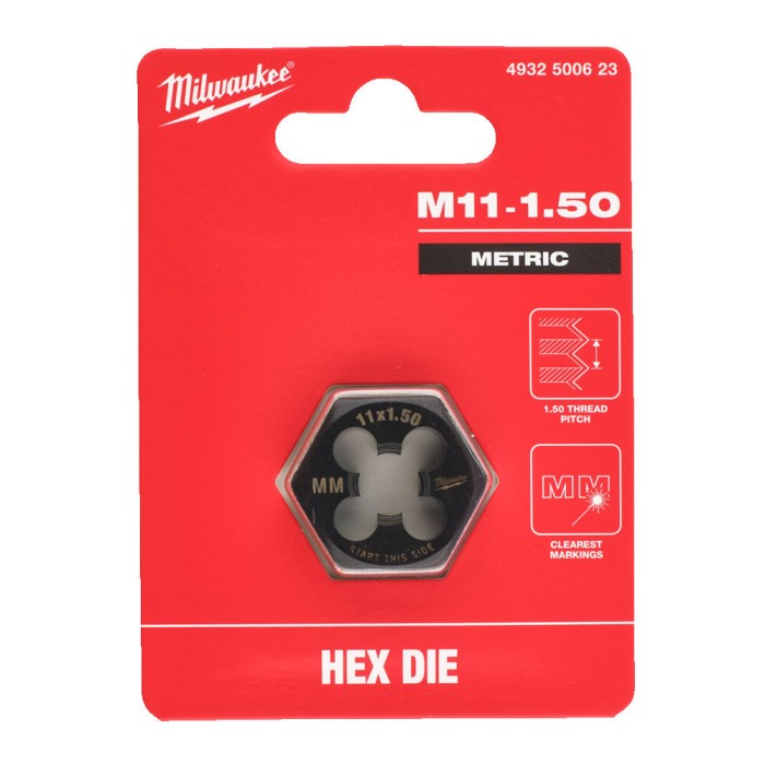 Плашка шестигранна MILWAUKEE, М11-1,50мм Плашка шестигранна MILWAUKEE, М11-1,50мм