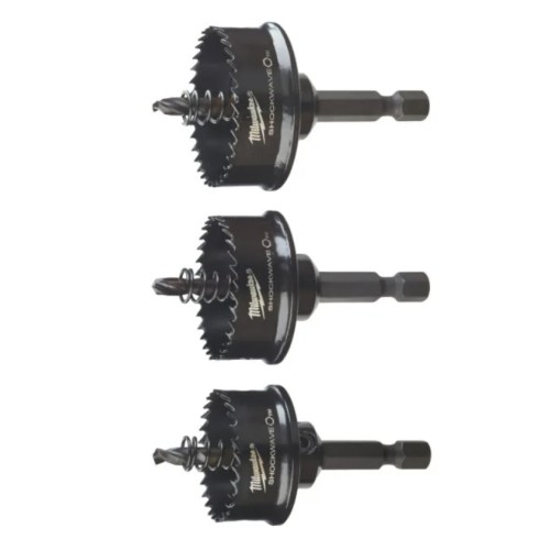 Набір коронок по металлу SHOCKWAVE MILWAUKEE (1/4'' Hex), діаметр22/29/35мм (3шт)