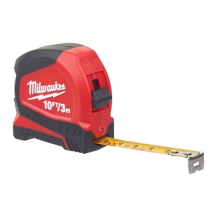 Рулетка MILWAUKEE з LED підсвіткою, 3м/10фт (12мм) Рулетка MILWAUKEE з LED підсвіткою, 3м/10фт (12мм)
