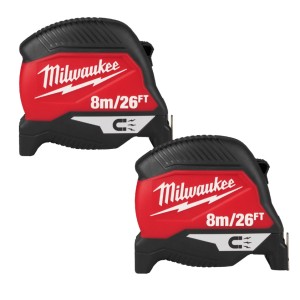 Набір магнітних рулеток MILWAUKEE, GEN 4 8м/26ft (ширина 30мм) (2шт)
