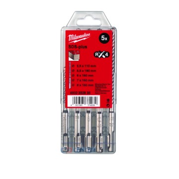 Набір бурів SDS-PLUS с 4-мя кромками що ріжуть MILWAUKEE 4932352835