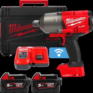 Гайковерт акумуляторний безщітковий 3/4'' MILWAUKEE, M18 ONEFHIWF34-502X, 2034Нм, з кільцем (зарядний пристрій M12-18 FC, 2 акум