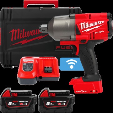 Гайковерт акумуляторний безщітковий 3/4'' MILWAUKEE, M18 ONEFHIWF34-502X, 2034Нм, з кільцем (зарядний пристрій M12-18 FC, 2 акум