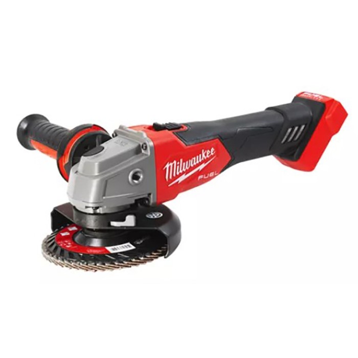 Шліфмашина кутова акумуляторна безщіткова MILWAUKEE, M18 FSAG125X-0, діаметр 125мм (каркас, антивібраційна бічна рукоятка, захис Шліфмашина кутова акумуляторна безщіткова MILWAUKEE, M18 FSAG125X-0, діаметр 125мм (каркас, антивібраційна бічна рукоятка, захис
