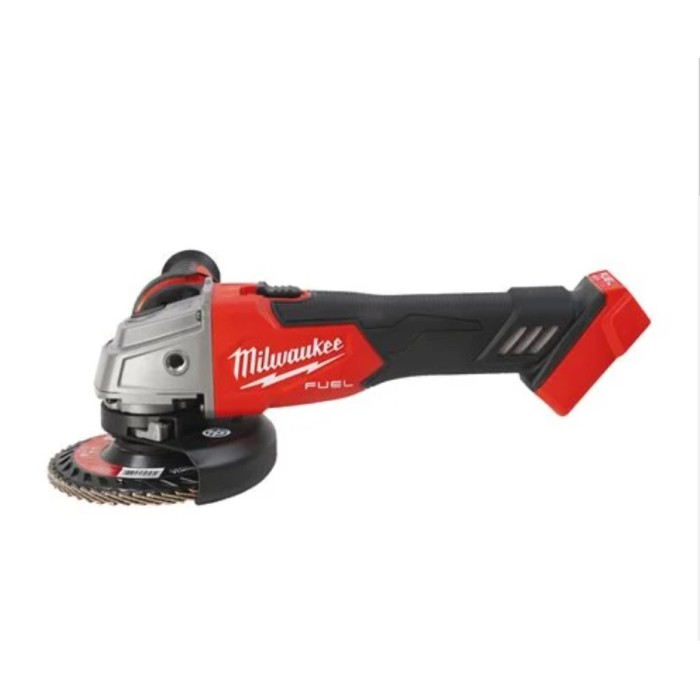 Шліфмашина кутова акумуляторна безщіткова MILWAUKEE, M18 FSAG125X-0, діаметр 125мм (каркас, антивібраційна бічна рукоятка, захис Шліфмашина кутова акумуляторна безщіткова MILWAUKEE, M18 FSAG125X-0, діаметр 125мм (каркас, антивібраційна бічна рукоятка, захис