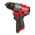 Дриль-шуруповерт акумуляторний безщітковий MILWAUKEE, M12 FDD2-0, 37/45Нм (каркас, кліпса для реміня, картонне пакування)