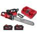 Пила ланцюгова акумуляторна безщіткова MILWAUKEE, M18 F2CHS50-802 (2х18В), шина 50см (каркас) (зарядний пристрій M12-18 FC, 2 ак