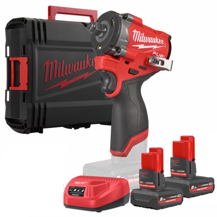 Гайковерт акумуляторний безщітковий 1/2'' MILWAUKEE, M12 FCIWF12G3-502X, 746Нм, з кільцем (зарядний пристрій С12 С, 2 акумулятор Гайковерт акумуляторний безщітковий 1/2'' MILWAUKEE, M12 FCIWF12G3-502X, 746Нм, з кільцем (зарядний пристрій С12 С, 2 акумулятор
