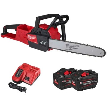 Пила ланцюгова акумуляторна безщіткова MILWAUKEE, M18 FCHS-122 , шина 40см (зарядний пристрій M12-18 FC, 2 акумулятори FB12 12Аг