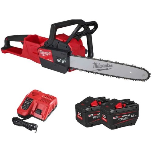 Пила ланцюгова акумуляторна безщіткова MILWAUKEE, M18 FCHS-122 , шина 40см (зарядний пристрій M12-18 FC, 2 акумулятори FB12 12Аг