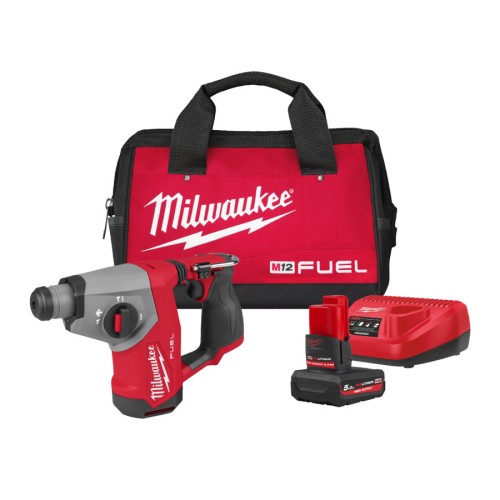 Перфоратор акумуляторний безщітковий SDS-PLUS MILWAUKEE, M12 FHAC16-501BRF, 1,15Дж (зарядний пристрій C12 C, 2 акумулятори M12 H