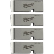 Плашки для нарізання різблення MILWAUKEE, PTR2D 1'' - 2'' BSPT NPT HSS (4шт) для MXF PTR2