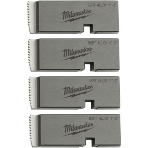 Плашки для нарізання різблення MILWAUKEE, PTR2D 1'' - 2'' BSPT ALLOY (4шт) для MXF PTR2