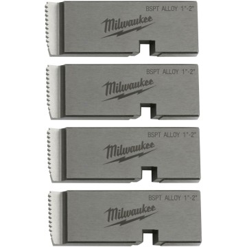 Плашки для нарізання різблення MILWAUKEE, PTR2D 1'' - 2'' BSPT ALLOY (4шт) для MXF PTR2