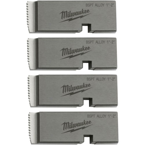 Плашки для нарізання різблення MILWAUKEE, PTR2D 1'' - 2'' BSPT ALLOY (4шт) для MXF PTR2