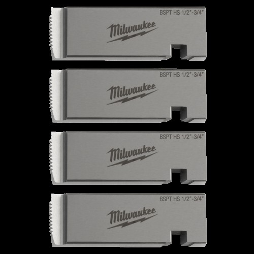 Плашки для нарізання різблення MILWAUKEE, PTR2D 1/2'' - 3/4'' BSPT HS (4шт)  для MXF PTR2