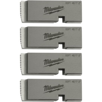 Плашки для нарізання різблення MILWAUKEE, PTR2D 1'' - 2'' BSPT HS (4шт) для MXF PTR2