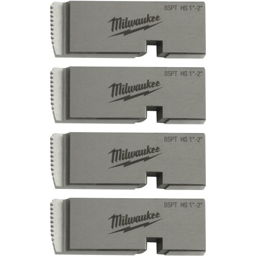 Плашки для нарізання різблення MILWAUKEE, PTR2D 1'' - 2'' BSPT HS (4шт) для MXF PTR2