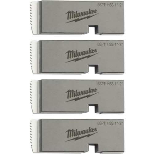 Плашки для нарізання різблення MILWAUKEE, PTR2D 1'' - 2'' BSPT HSS (4шт) для MXF PTR2