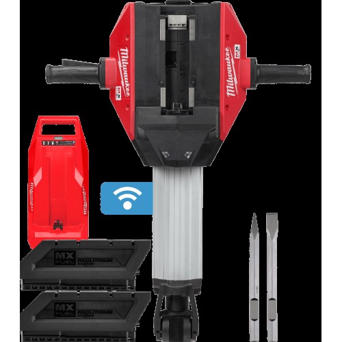 Молоток відбійний акумуляторний MILWAUKEE, MXF DH2528H-602 (68Дж) (зарядний пристірй MXF C, 2 акумулятори MXF XC406 6Аг)