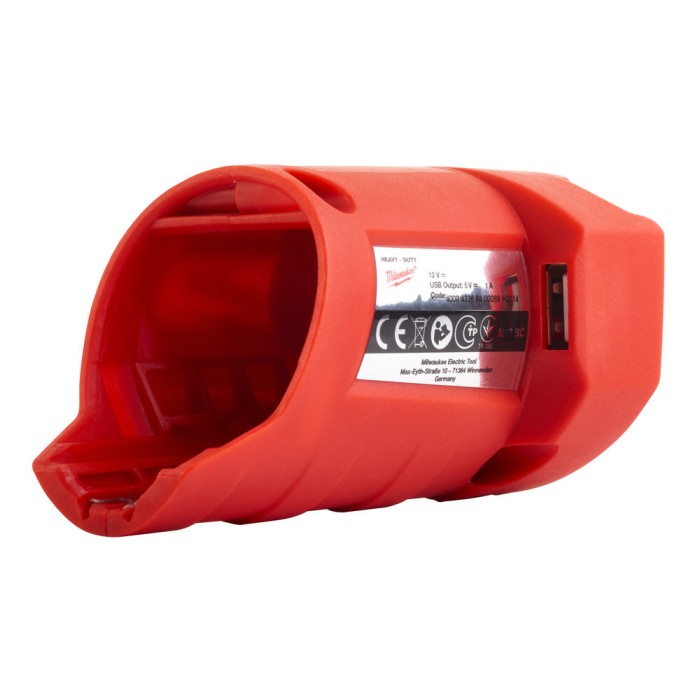 Адаптер-зарядний пристрій для акумуляторів MILWAUKEE, М12 USB (для одягу з підігрівом) Адаптер-зарядний пристрій для акумуляторів MILWAUKEE, М12 USB (для одягу з підігрівом)