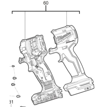 Корпус в зборі для шурупокрута MILWAUKEE M18 BLIDRC