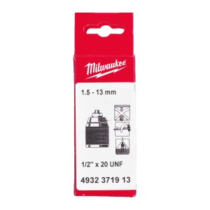 Патрон безключовий промисловий для інструменту з FIXTEC MILWAUKEE, 1-10мм 1/2''х20