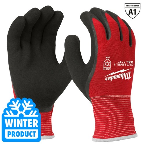 Рукавиці робочі зимові MILWAUKEE, з опором порізам 1/A рівня, розмір 10/XL