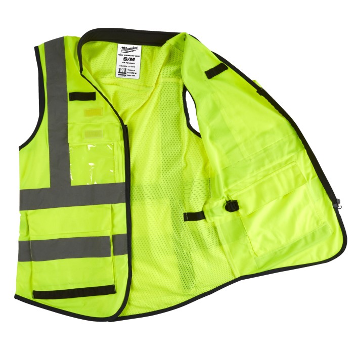 Жилет сигнальний Hi-Viz PREMIUM MILWAUKEE жовтий, розмір L/XL Жилет сигнальний Hi-Viz PREMIUM MILWAUKEE жовтий, розмір L/XL