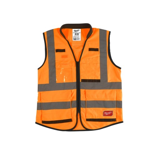 Жилет помаранчевий PREMIUM MILWAUKEE, сигнального забарвлення (2XL / 3XL)