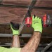 Рукавиці робочі сигнальні Hi-Vis MILWAUKEE, з опором порізам 3/C рівня, розмір 8/M, (144 пари)