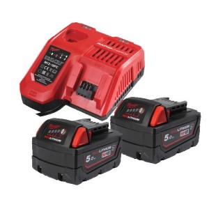 Енергокомплект Li-Ion MILWAUKEE, M18 NRGCR-502 (зарядний пристрій M12-18FC, 2 акумулятори М18 B5-CR 5Аг)