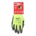 Рукавиці робочі сигнальні Hi-Vis MILWAUKEE, з опором порізам 2/B рівня, розмір 7/S