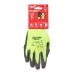 Рукавиці робочі сигнальні Hi-Vis MILWAUKEE, з опором порізам 2/B рівня, розмір 9/L