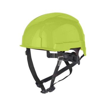 Шолом захисний з ремінцем EN 397 BOLT200 MILWAUKEE Hi-Vis, не вентильований, жовтий