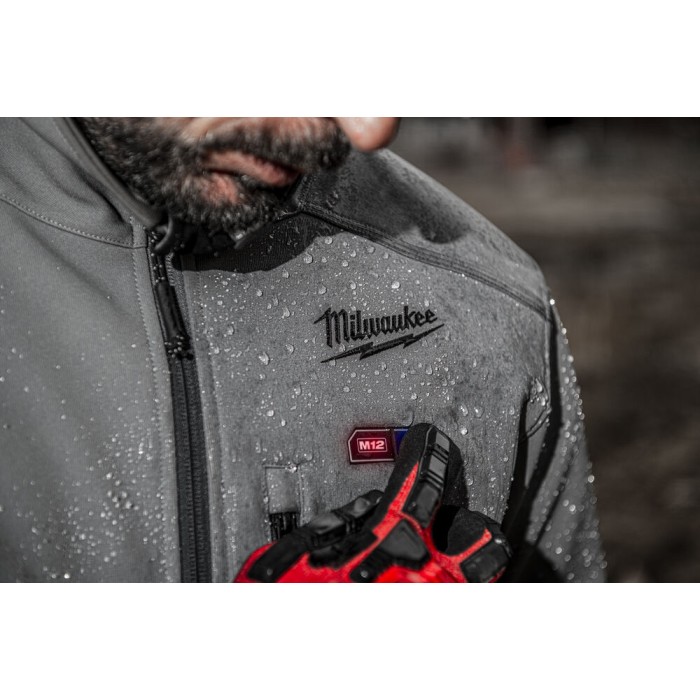 Куртка з підігрівом MILWAUKEE, M12 HJGREY5-201(M), сіра (розмір M) (+зар.пр., 1 акум.Х 2Аг) Куртка з підігрівом MILWAUKEE, M12 HJGREY5-201(M), сіра (розмір M) (+зар.пр., 1 акум.Х 2Аг)