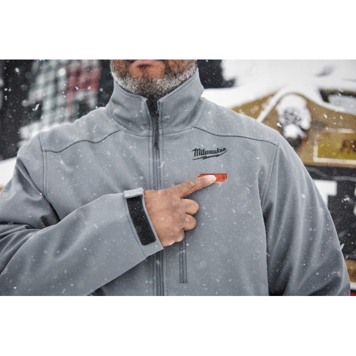Куртка з підігрівом MILWAUKEE, M12 HJGREY5-201(M), сіра (розмір M) (+зар.пр., 1 акум.Х 2Аг) Куртка з підігрівом MILWAUKEE, M12 HJGREY5-201(M), сіра (розмір M) (+зар.пр., 1 акум.Х 2Аг)