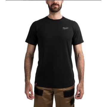 Футболка MILWAUKEE, HTSSBL-XL легка з коротким рукавом, чорна, (розмір XL)