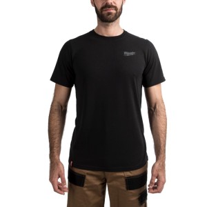 Футболка MILWAUKEE, HTSSBL-XXL легка з коротким рукавом, чорна, (розмір XXL)