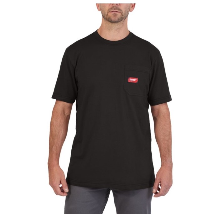 Футболка MILWAUKEE, WTSSBL-XXL з кишенею та коротким рукавом, чорна, (розмір XXL) Футболка MILWAUKEE, WTSSBL-XXL з кишенею та коротким рукавом, чорна, (розмір XXL)
