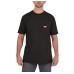 Футболка MILWAUKEE, WTSSBL-XXL з кишенею та коротким рукавом, чорна, (розмір XXL)