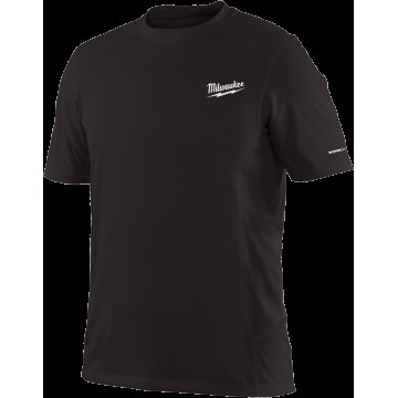 Футболка MILWAUKEE, WWSSBL-XXL дихаюча з коротким рукавом, чорна, (розмір XXL)
