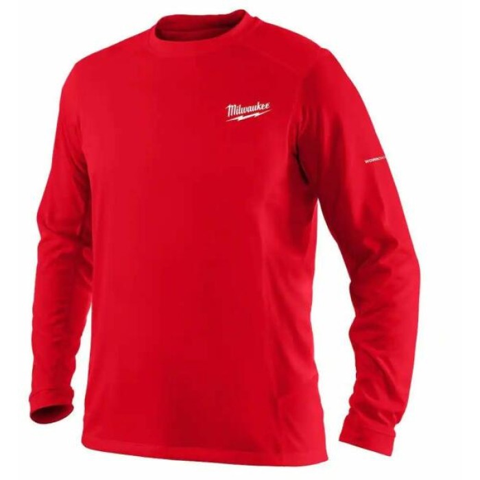 Футболка MILWAUKEE, WWLSRD-XXL дихаюча з довгим рукавом, червона, (розмір XXL) Футболка MILWAUKEE, WWLSRD-XXL дихаюча з довгим рукавом, червона, (розмір XXL)